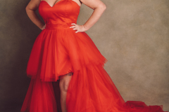 NEW red tule dress with train up to size 18