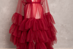 Luxe burgundy tulle robe, one size