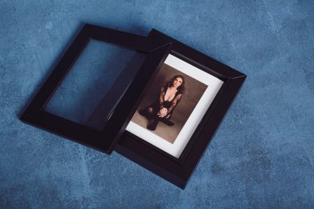 Graphistudio signature folio box with matted prints at Renata Clarke Portraits