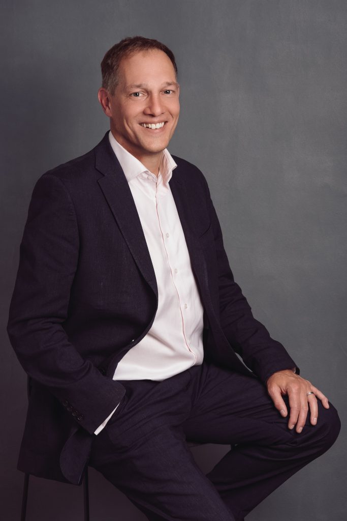 Confident male leadership portrait, Glasgow corporate photography