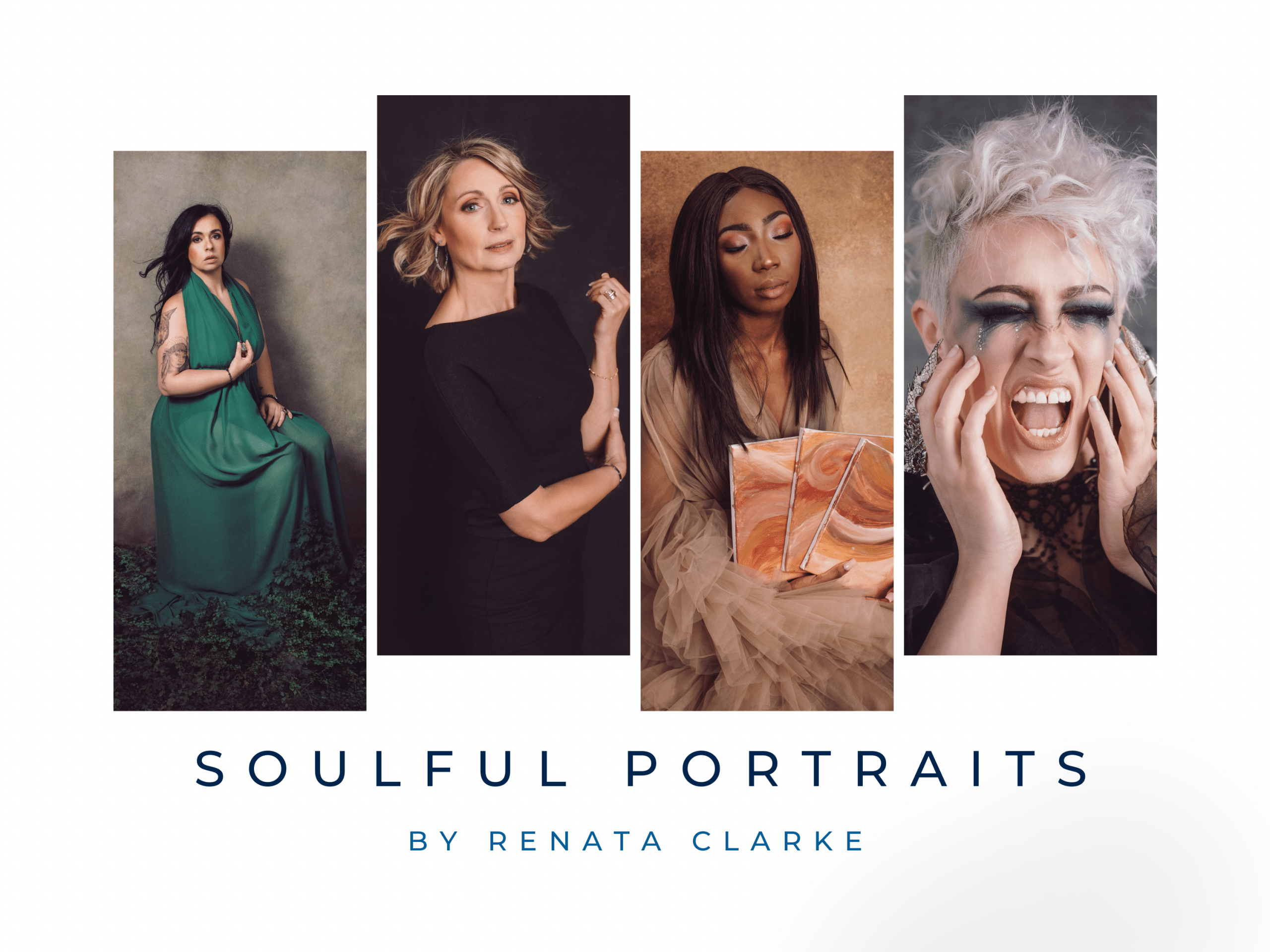 collage of soulful portraits by Renata Clarke