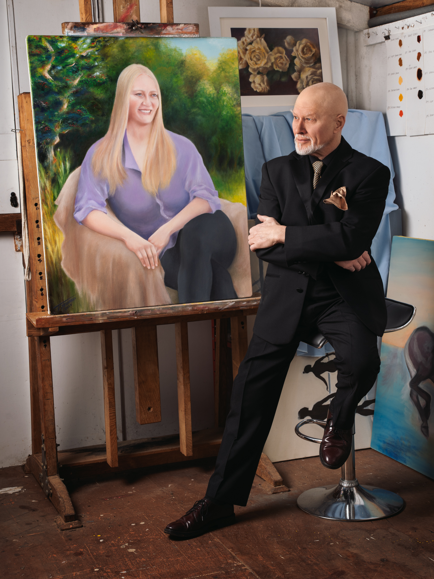 PErsonal branding portrait of a local Scottish artist and master swordmaker Thomas Yeudall taken by Renata Clarke in Ayrshire